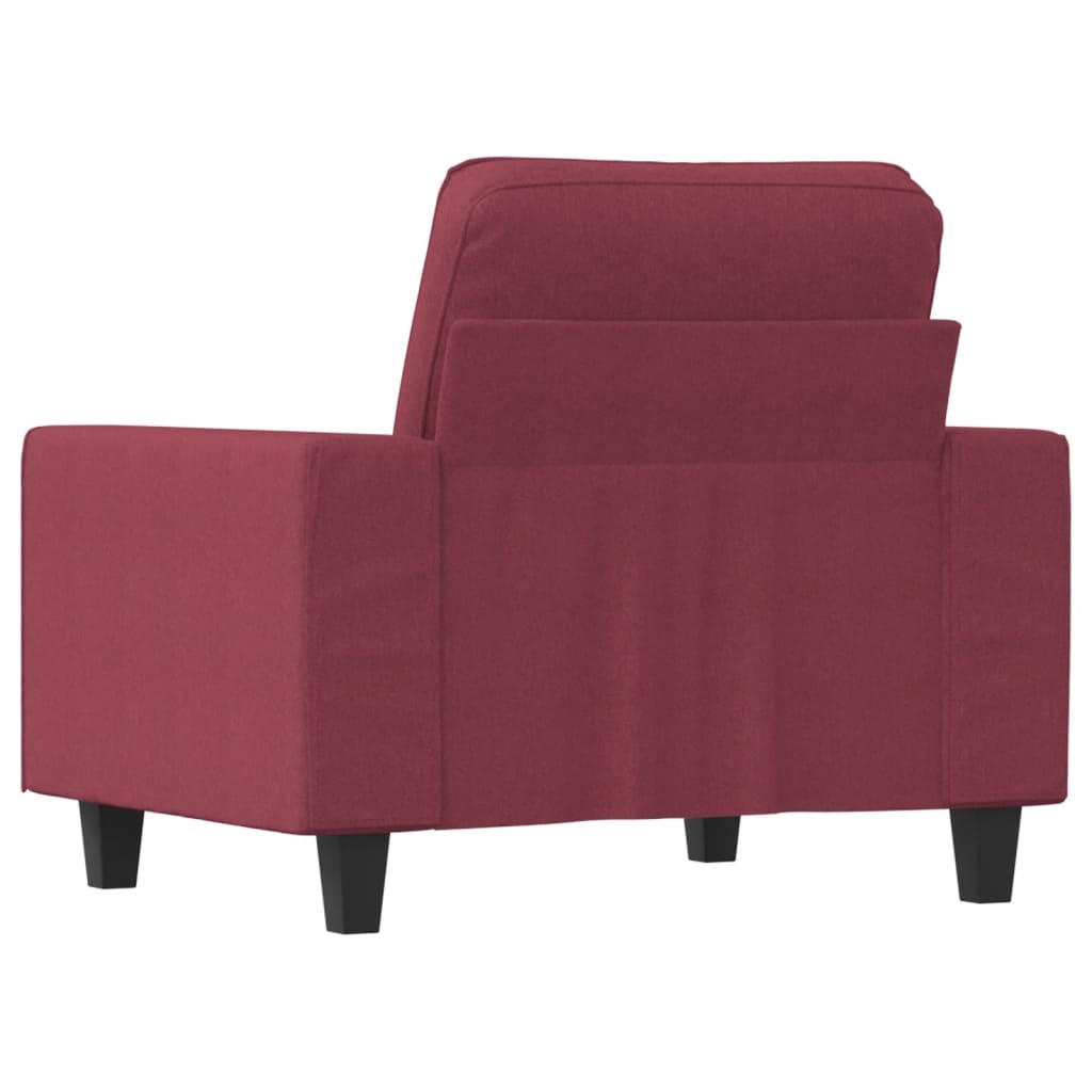 vidaXL Sillón de tela rojo tinto 60 cm