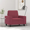 vidaXL Sillón de tela rojo tinto 60 cm