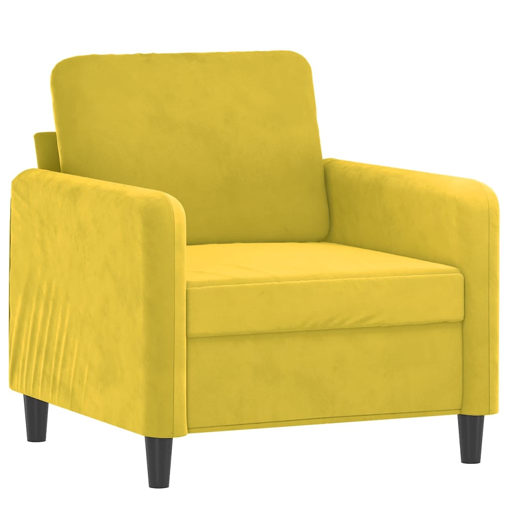 vidaXL Sillón de terciopelo amarillo 60 cm