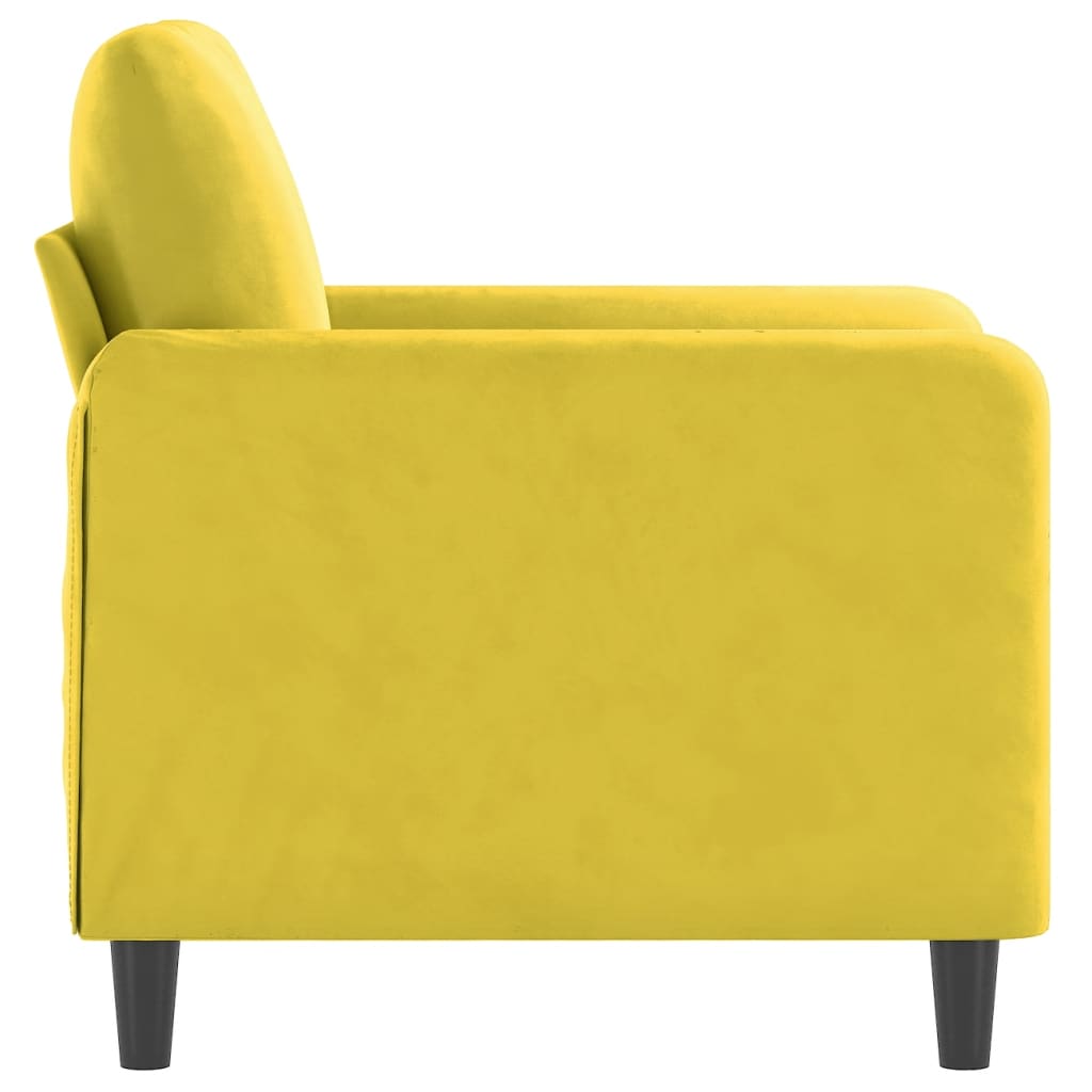 vidaXL Sillón de terciopelo amarillo 60 cm