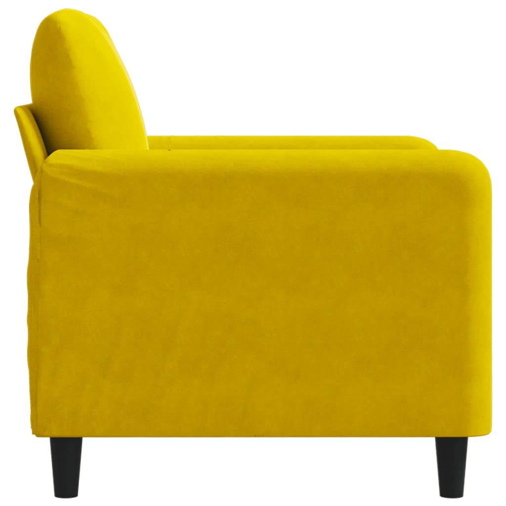 vidaXL Sillón de terciopelo amarillo 60 cm