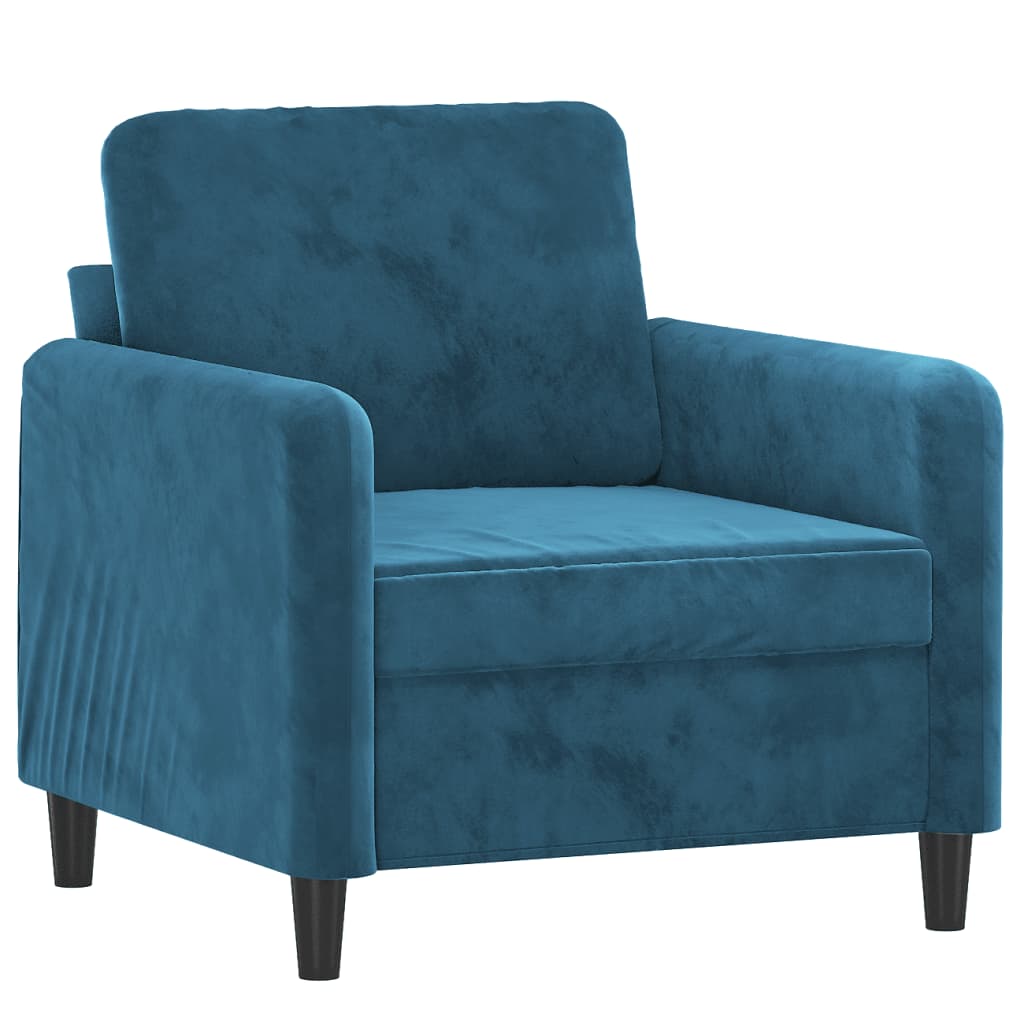 vidaXL Sillón de terciopelo azul 60 cm