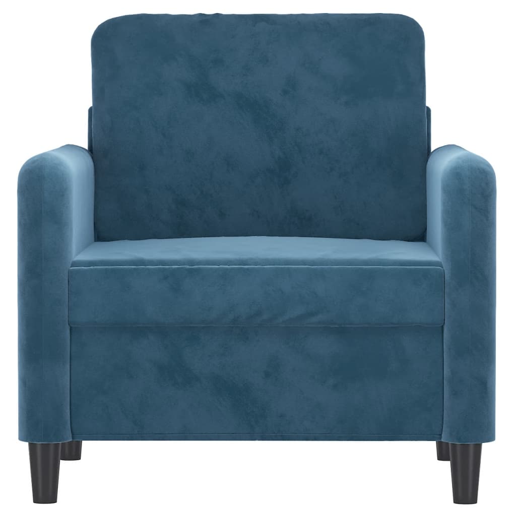 vidaXL Sillón de terciopelo azul 60 cm