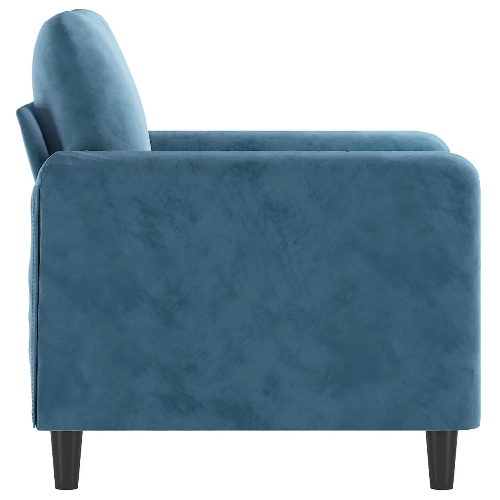 vidaXL Sillón de terciopelo azul 60 cm