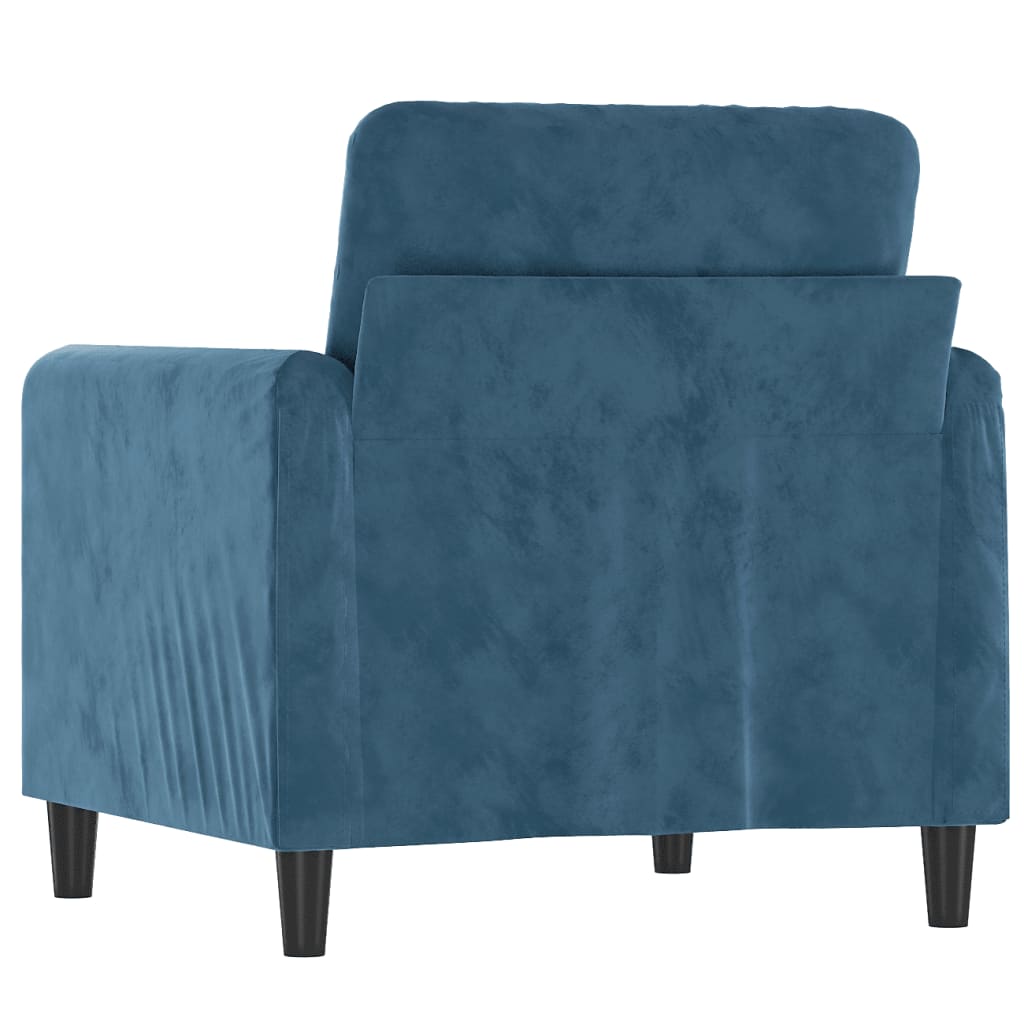 vidaXL Sillón de terciopelo azul 60 cm