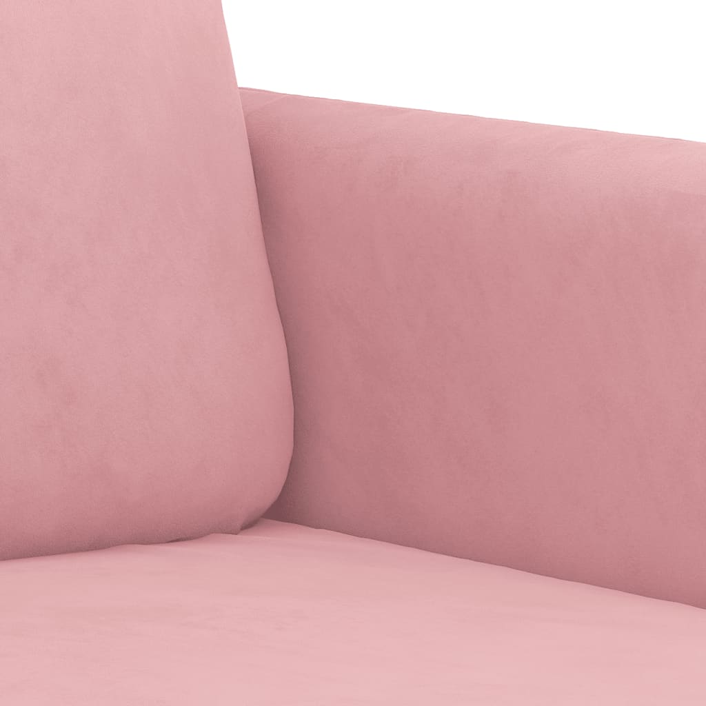 vidaXL Sofá de 3 plazas terciopelo rosa 180 cm