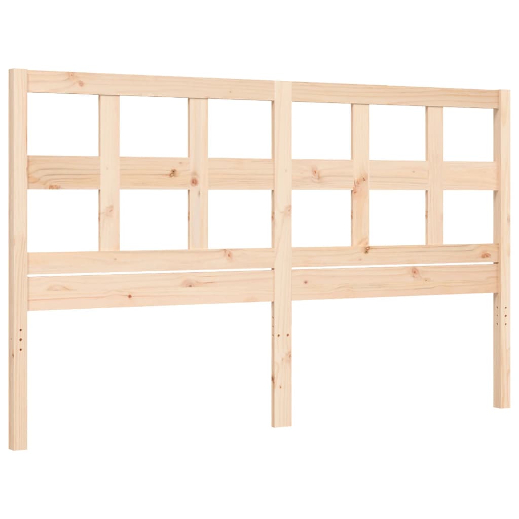 vidaXL Estructura de cama con cabecero madera maciza 160x200 cm