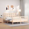 vidaXL Estructura de cama con cabecero madera maciza 160x200 cm