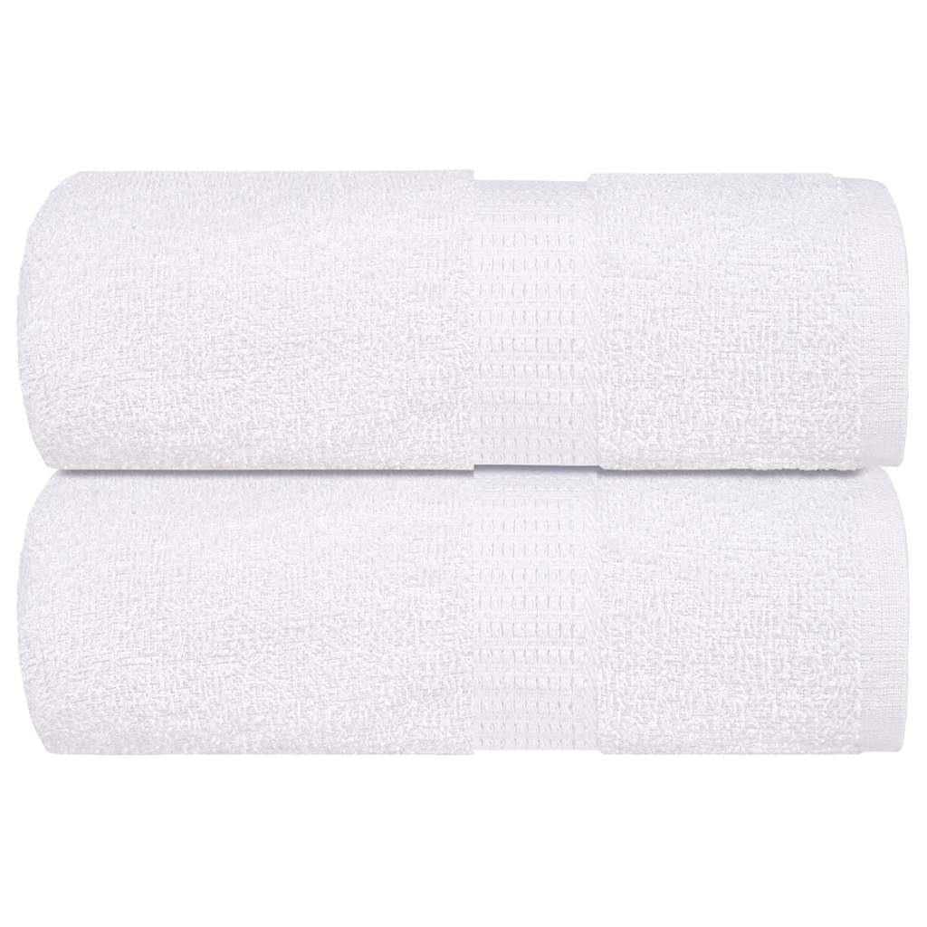 vidaXL Toallitas de baño 2 uds blanco 15x21 cm 360 gsm 100 % algodón