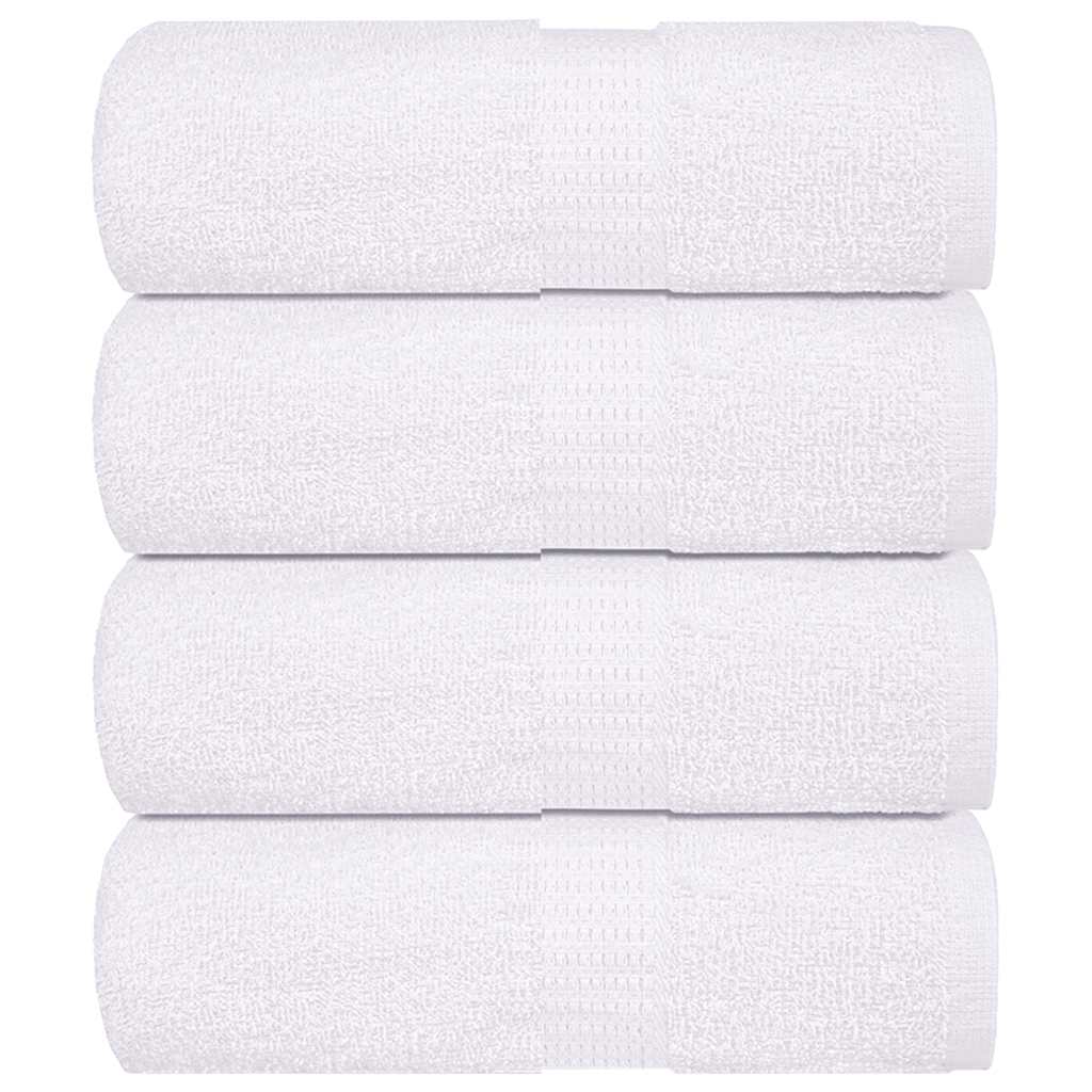 vidaXL Toallitas de baño 4 uds blanco 15x21 cm 360 gsm 100 % algodón