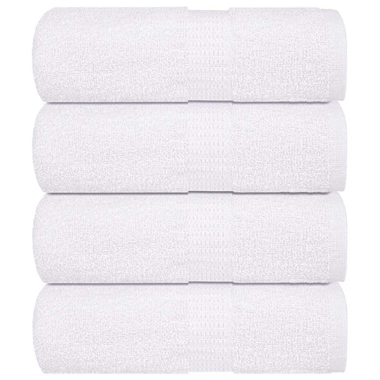 vidaXL Toallitas de baño 4 uds blanco 15x21 cm 360 gsm 100 % algodón