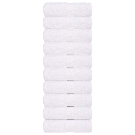 vidaXL Toallitas de baño 10 uds blanco 15x21 cm 360 gsm 100 % algodón