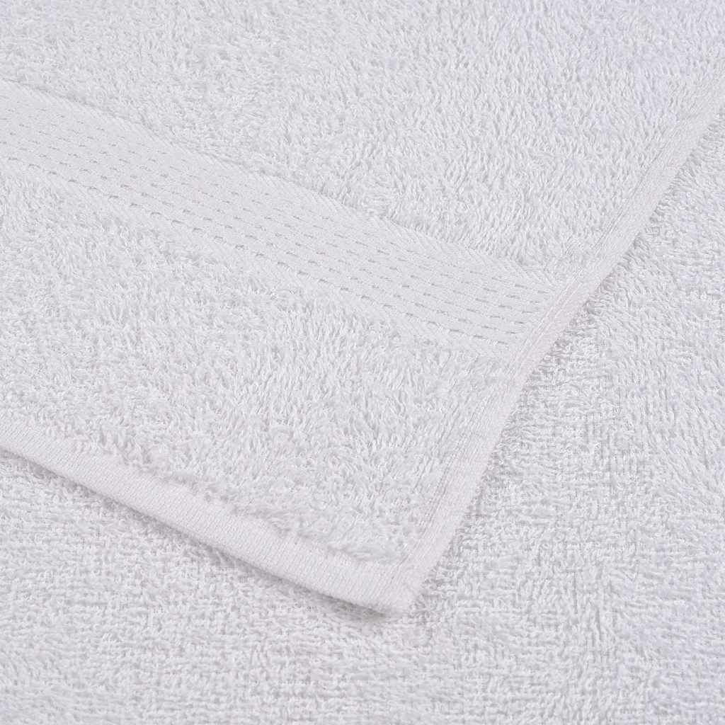 vidaXL Toallitas de baño 10 uds blanco 15x21 cm 360 gsm 100 % algodón