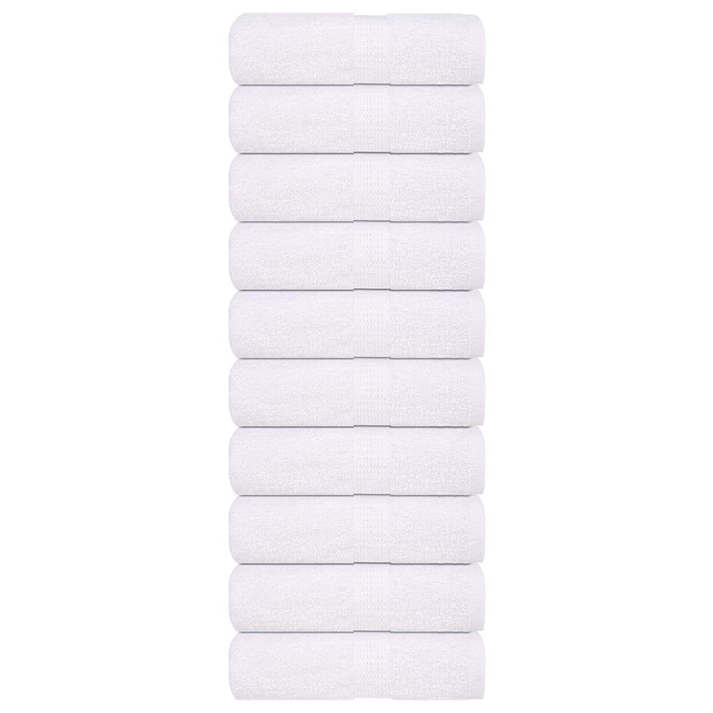 vidaXL Toallas de jabón 10 piezas blanco 30x30 cm 360 gsm 100% algodón