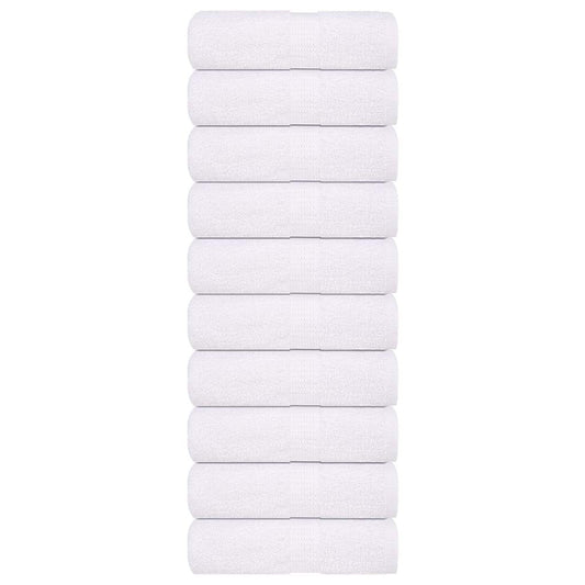 vidaXL Toallas de jabón 10 piezas blanco 30x30 cm 360 gsm 100% algodón