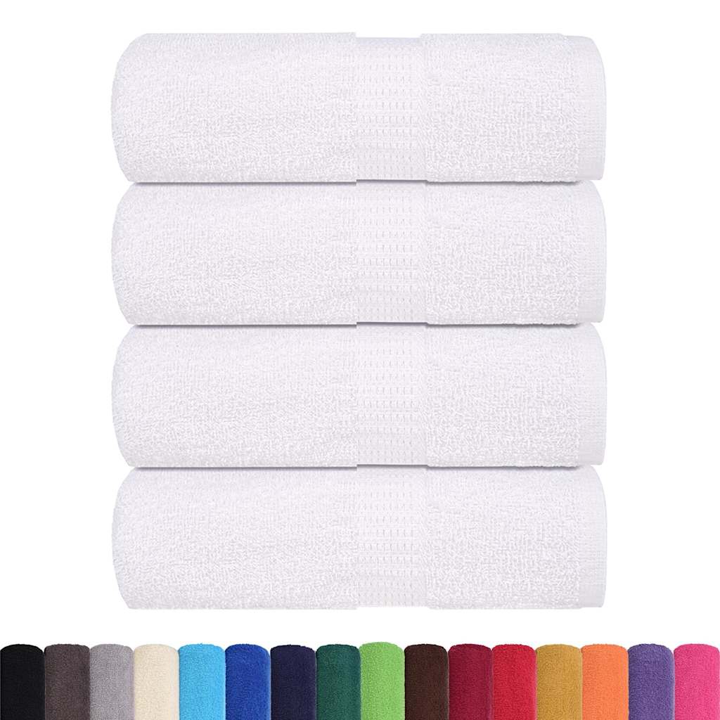 vidaXL Toallas de visita 4 piezas blanco 30x50cm 360 gsm 100% algodón