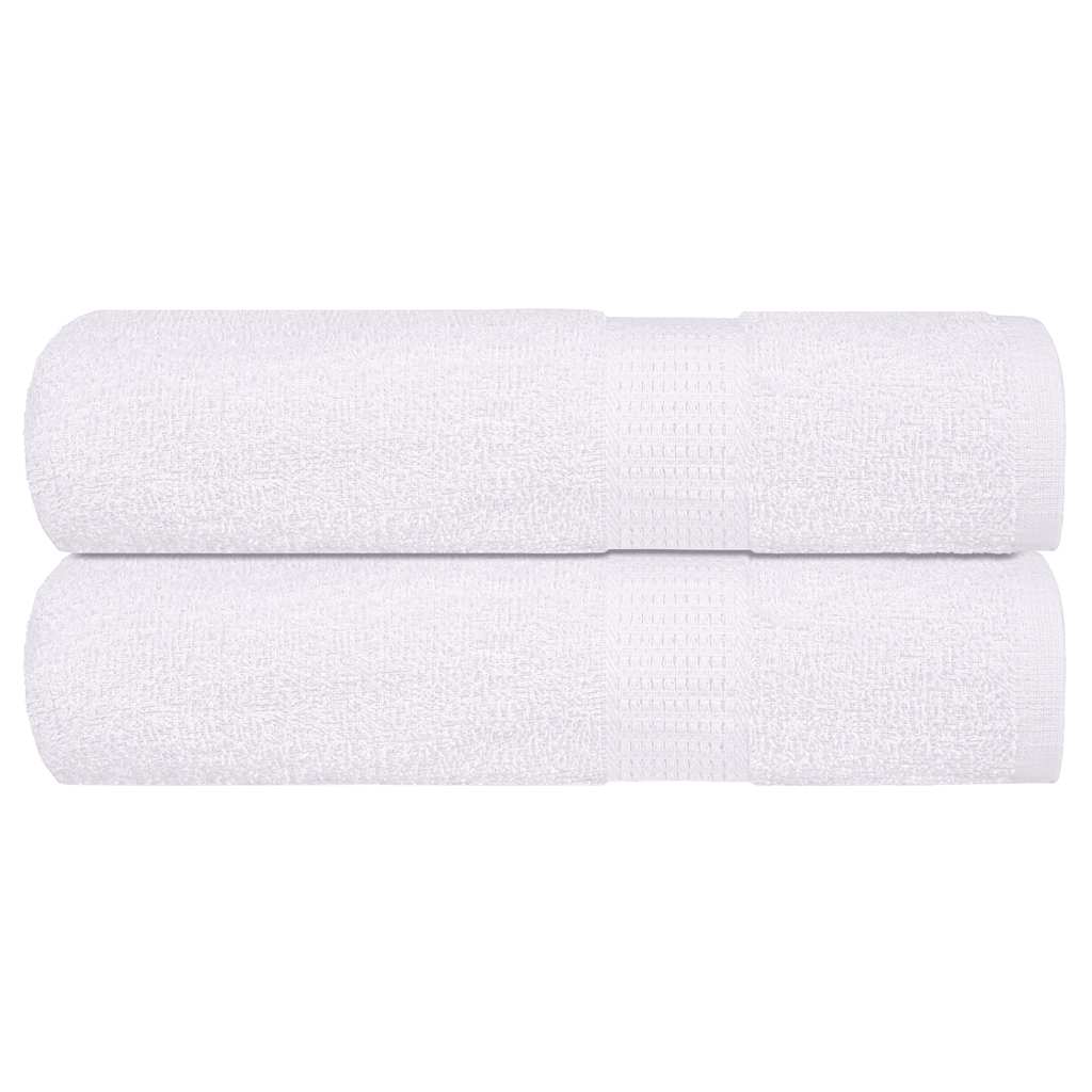 vidaXL Toallas de mano 2 piezas blanco 50x100 cm 360 g/m² 100% algodón