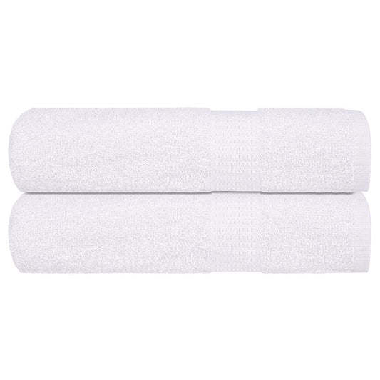 vidaXL Toallas de mano 2 piezas blanco 50x100 cm 360 g/m² 100% algodón