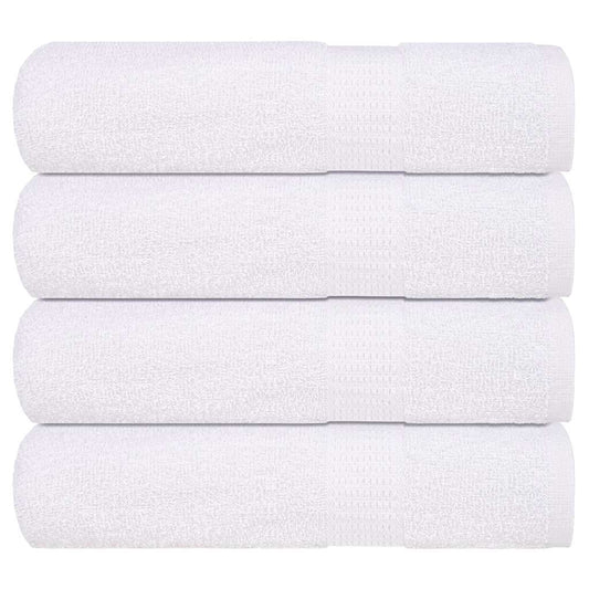 vidaXL Toallas de mano 4 piezas blanco 50x100 cm 360 g/m² 100% algodón