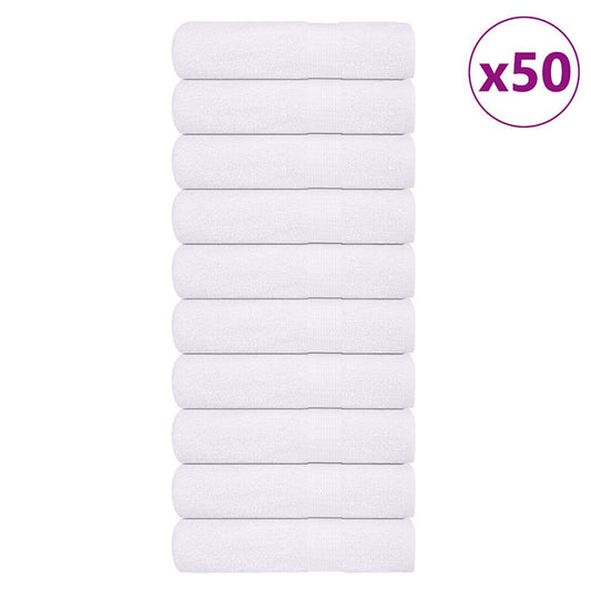 vidaXL Toallas de mano 50 piezas blanco 50x100cm 360 g/m² 100% algodón