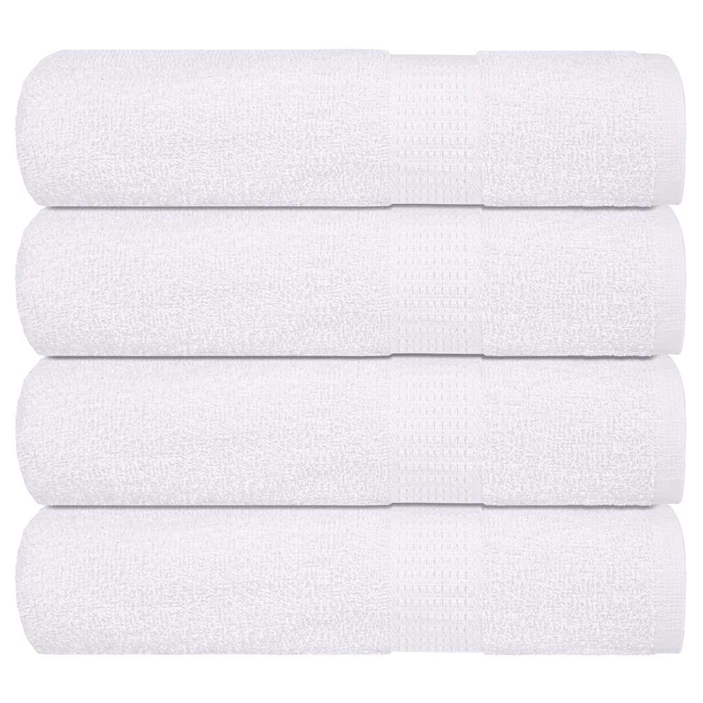 vidaXL Toallas de Baño 4 uds blanco 100x150 cm 360 g/m² 100% Algodón