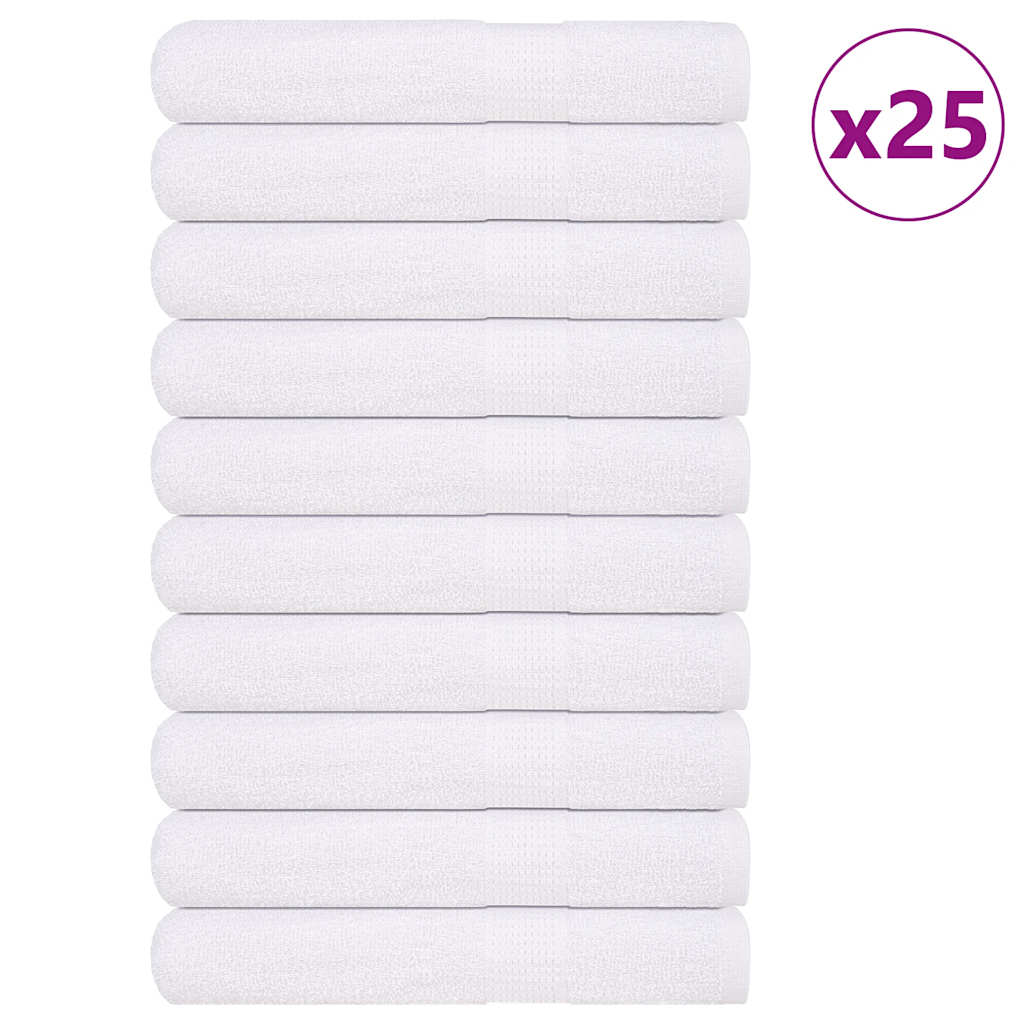 vidaXL Toallas de sauna 25 uds 100% algodón blanco 80x200 cm 360 gsm