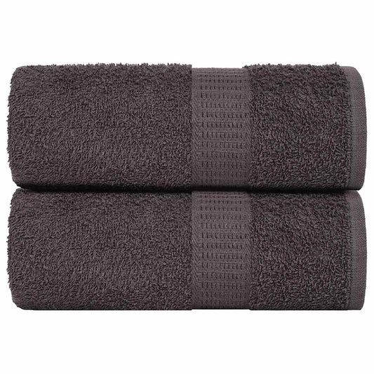 vidaXL Toallitas de baño 2 uds antracita 15x21 cm 360 gsm 100% algodón