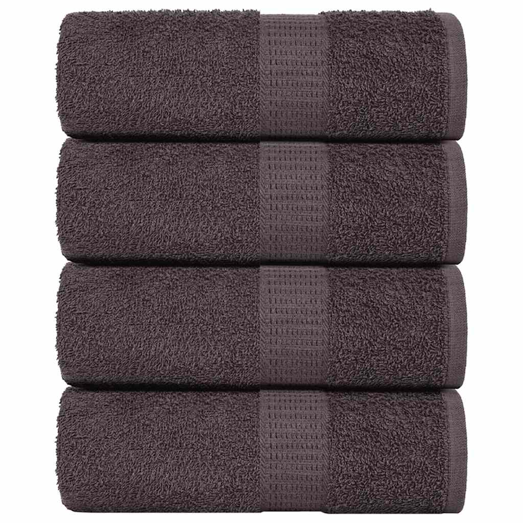 vidaXL Toallitas de baño 4 uds antracita 15x21 cm 360 gsm 100% algodón