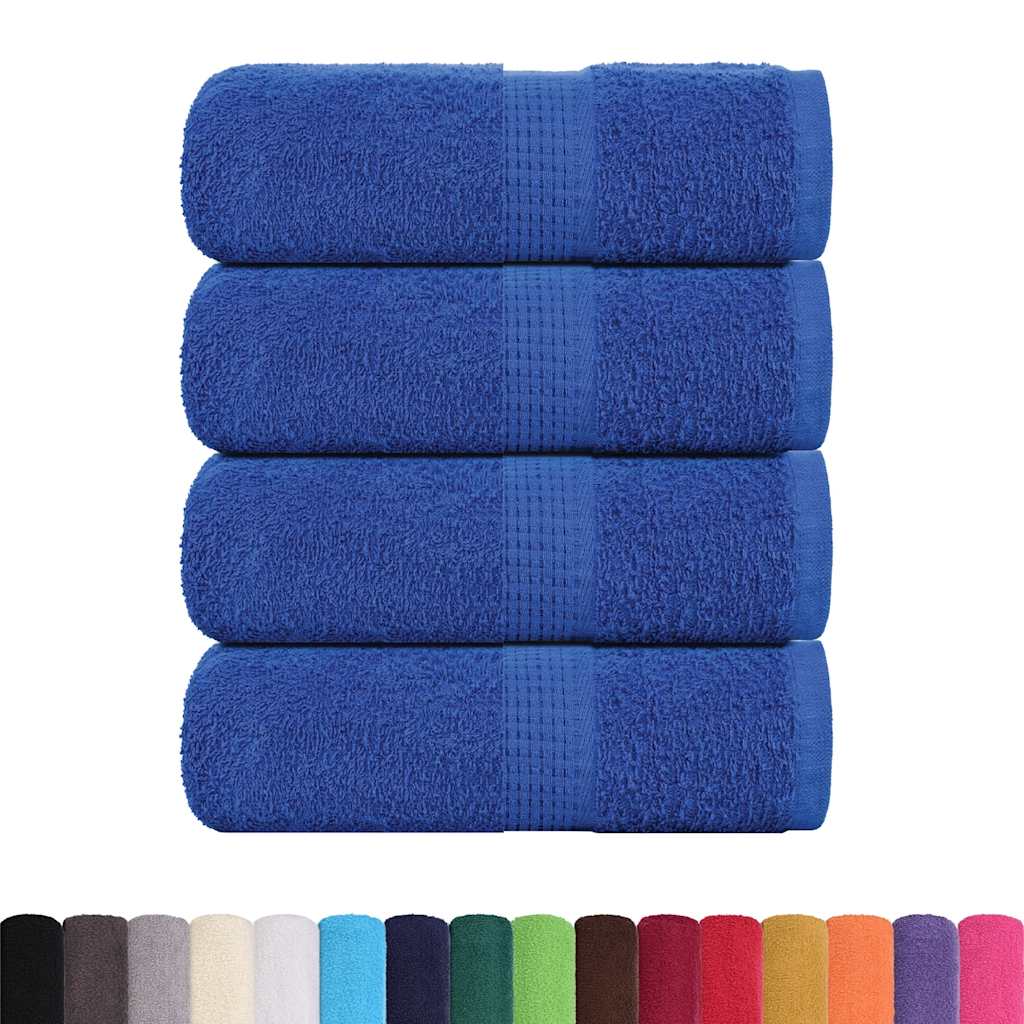 vidaXL Toallas de jabón 4 piezas azul 30x30 cm 360 g/m² 100% algodón