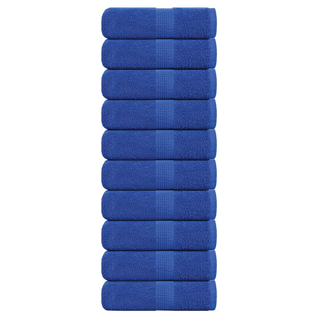 vidaXL Toallas de jabón 10 piezas azul 30x30 cm 360 g/m² 100% algodón