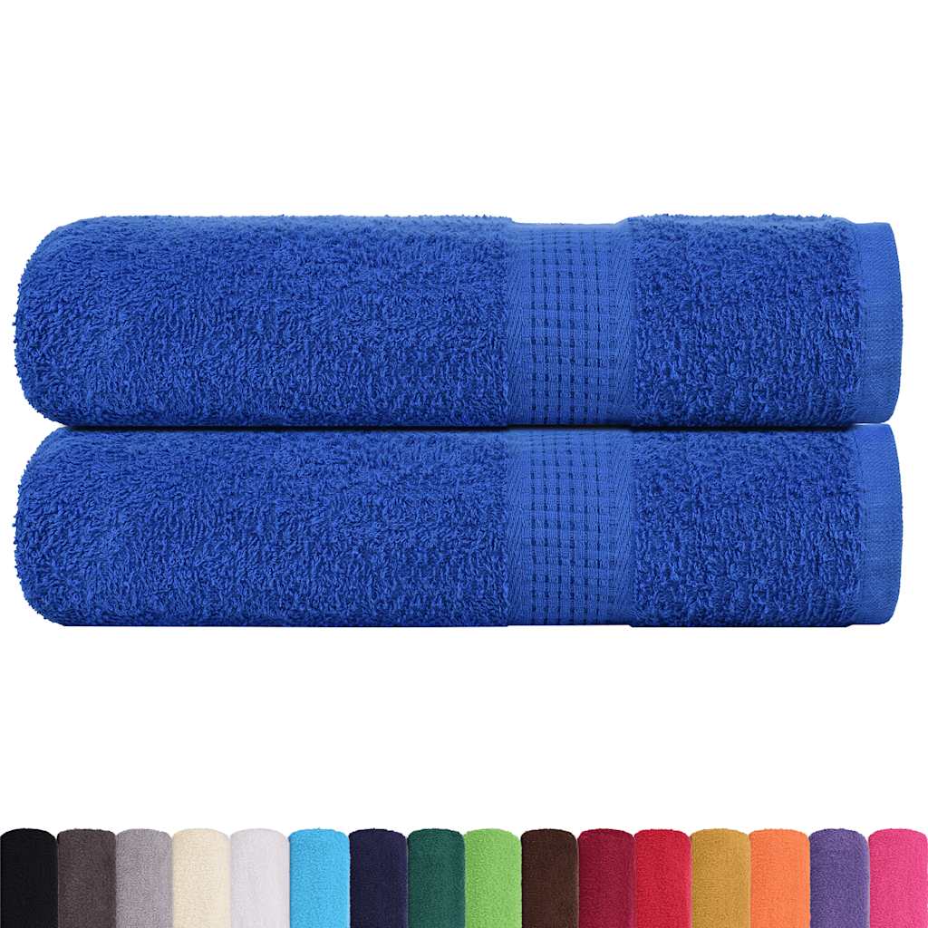 vidaXL Toallas de mano 2 piezas azul 50x100 cm 360 g/m² 100% algodón