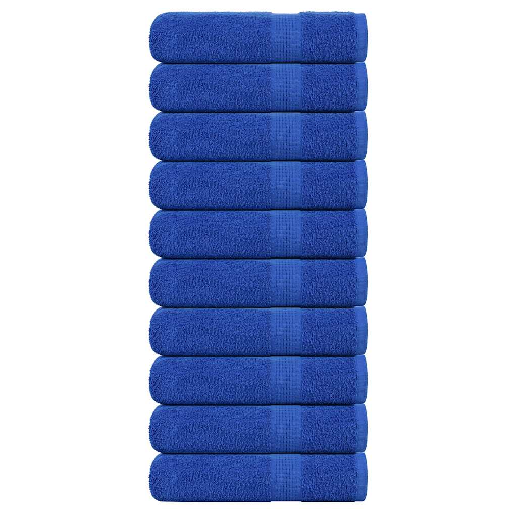 vidaXL Toallas de mano 10 piezas azul 50x100cm 360 g/m² 100% algodón