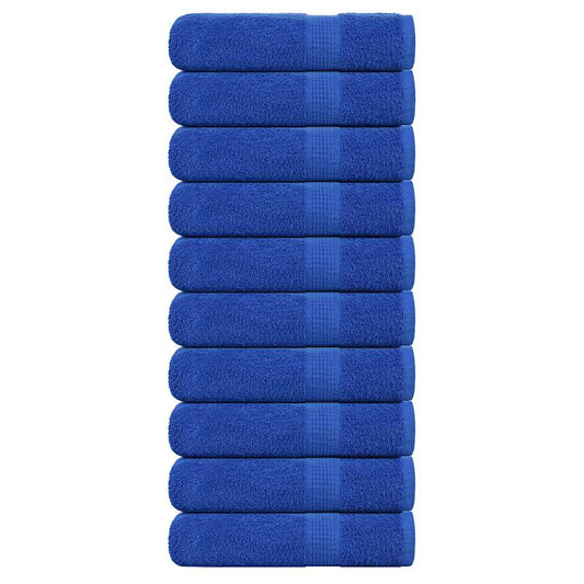 vidaXL Toallas de mano 10 piezas azul 50x100cm 360 g/m² 100% algodón