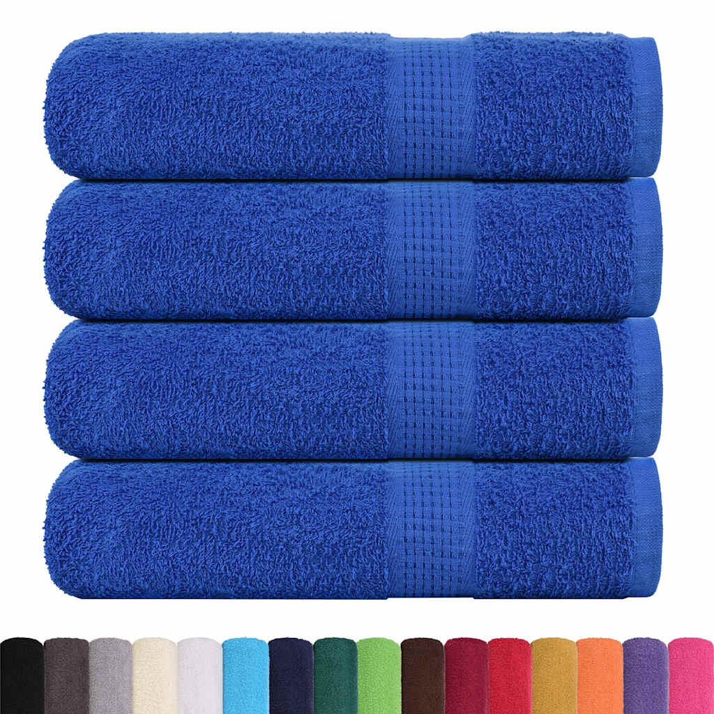 vidaXL Toallas de baño 4 uds azul 100x150 cm 360 g/m² 100% algodón