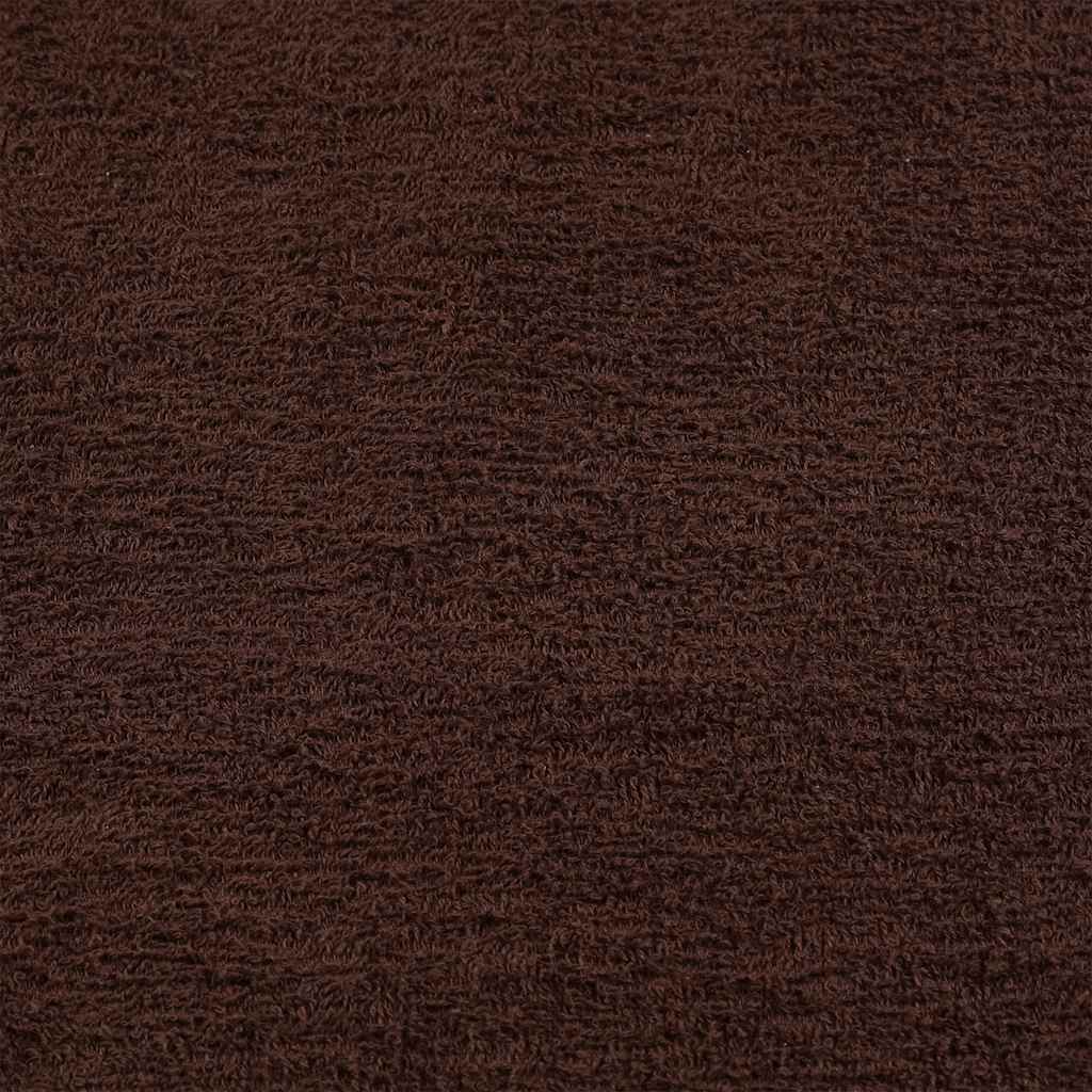 vidaXL Toallas de mano 10 uds 100% algodón marrón 50x100 cm 360 gsm