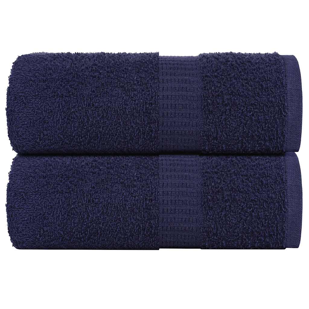 vidaXL Toallas de jabón 2 uds azul marino 30x30 cm 360gsm 100% algodón