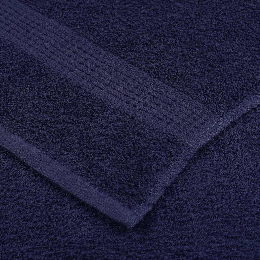 vidaXL Toallas de mano 10uds azul marino 50x100cm 360gsm 100% algodón