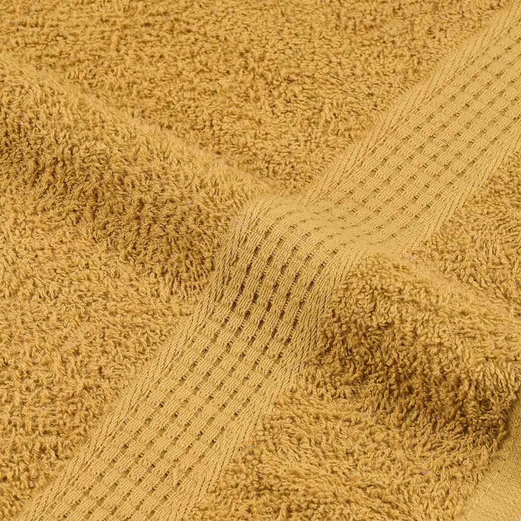 vidaXL Toallas de ducha 2 uds 100% algodón oro 70x140 cm 360 gsm