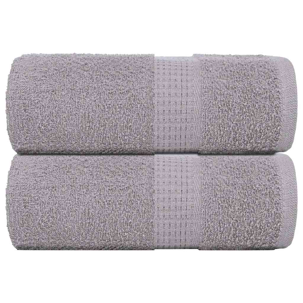 vidaXL Toallas de jabón 2 uds gris 30x30 cm 360 gsm 100% algodón