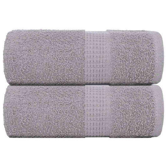 vidaXL Toallas de jabón 2 uds gris 30x30 cm 360 gsm 100% algodón