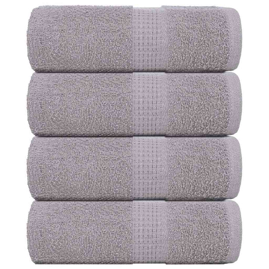 vidaXL Toallas de jabón 4 uds gris 30x30 cm 360 gsm 100% algodón