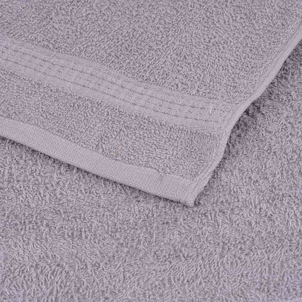 vidaXL Toallas de visita 2 uds gris 30x50 cm 360 gsm 100% algodón