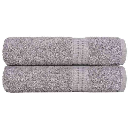 vidaXL Toallas de mano 2 uds 100% algodón gris 50x100 cm 360 gsm