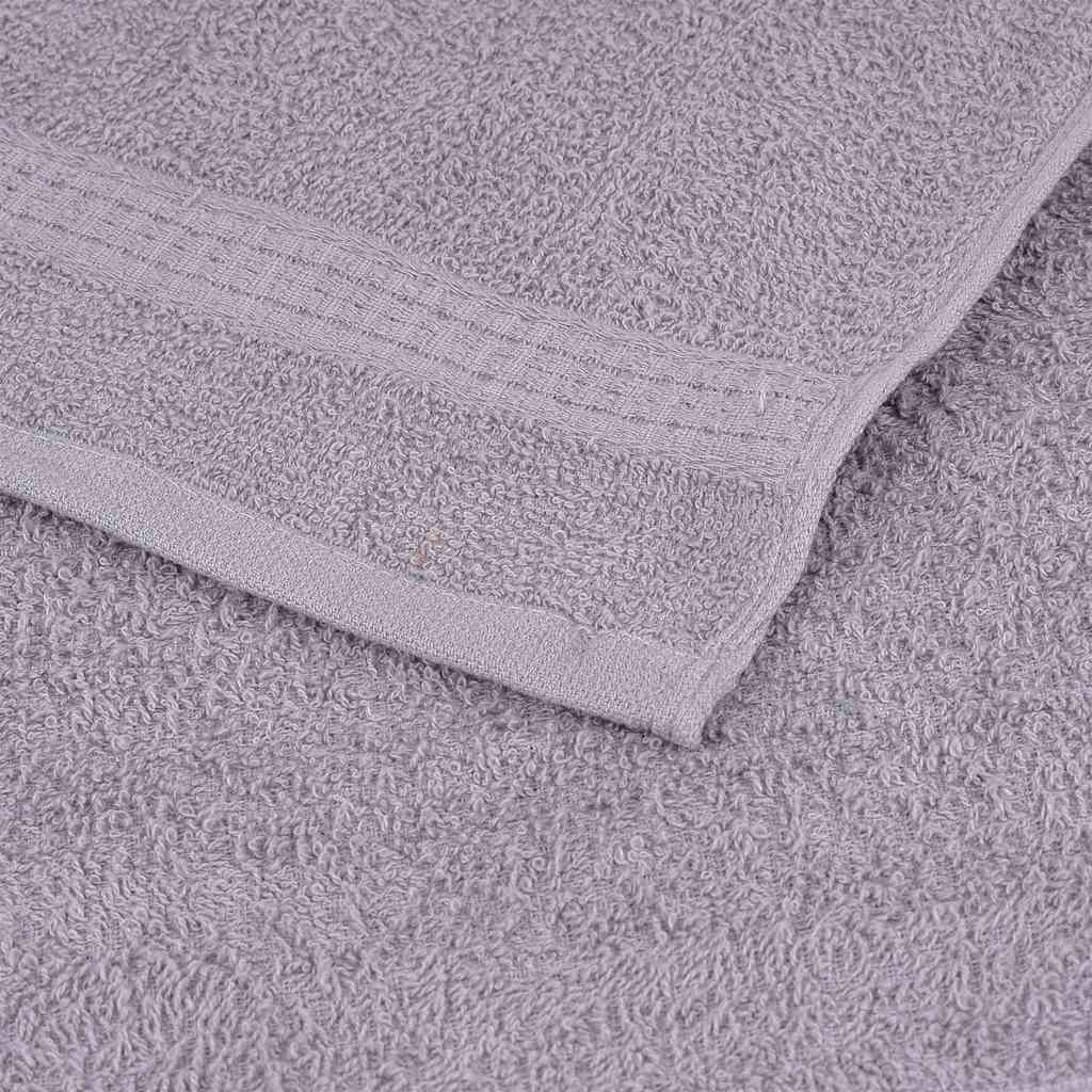 vidaXL Toallas de ducha 2 uds 100% algodón gris 70x140 cm 360 gsm