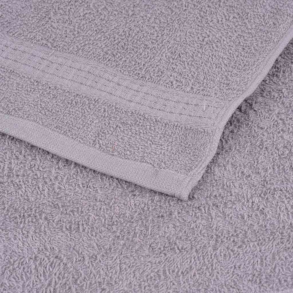 vidaXL Toallas de ducha 4 uds 100% algodón gris 70x140 cm 360 gsm