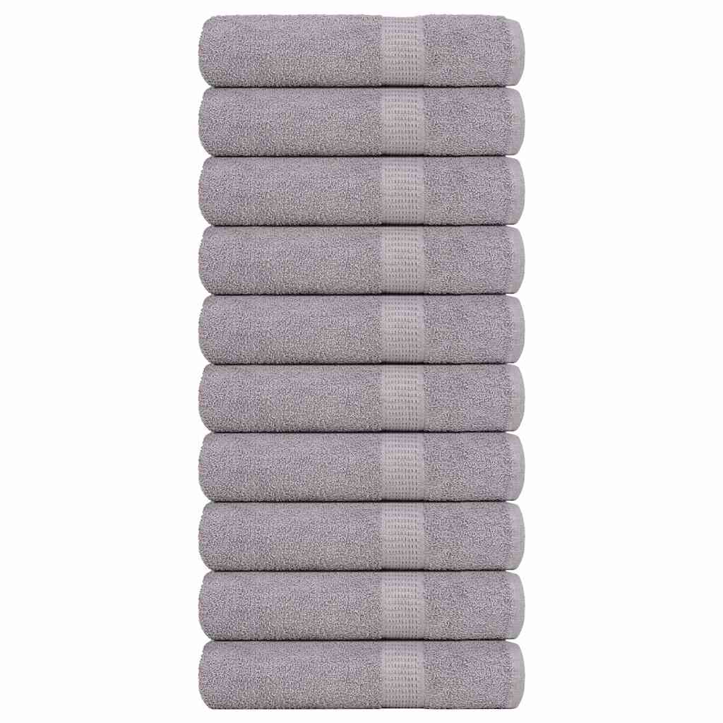 vidaXL Toallas de baño 10 uds gris 100x150 cm 360 gsm 100% algodón