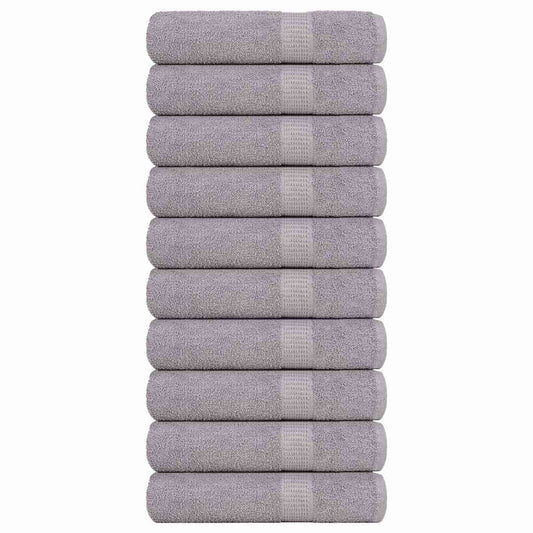 vidaXL Toallas de baño 10 uds gris 100x150 cm 360 gsm 100% algodón