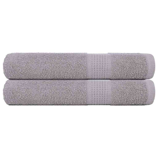 vidaXL Toallas 2 piezas gris 100x200 cm 360 g/m² 100% Algodón