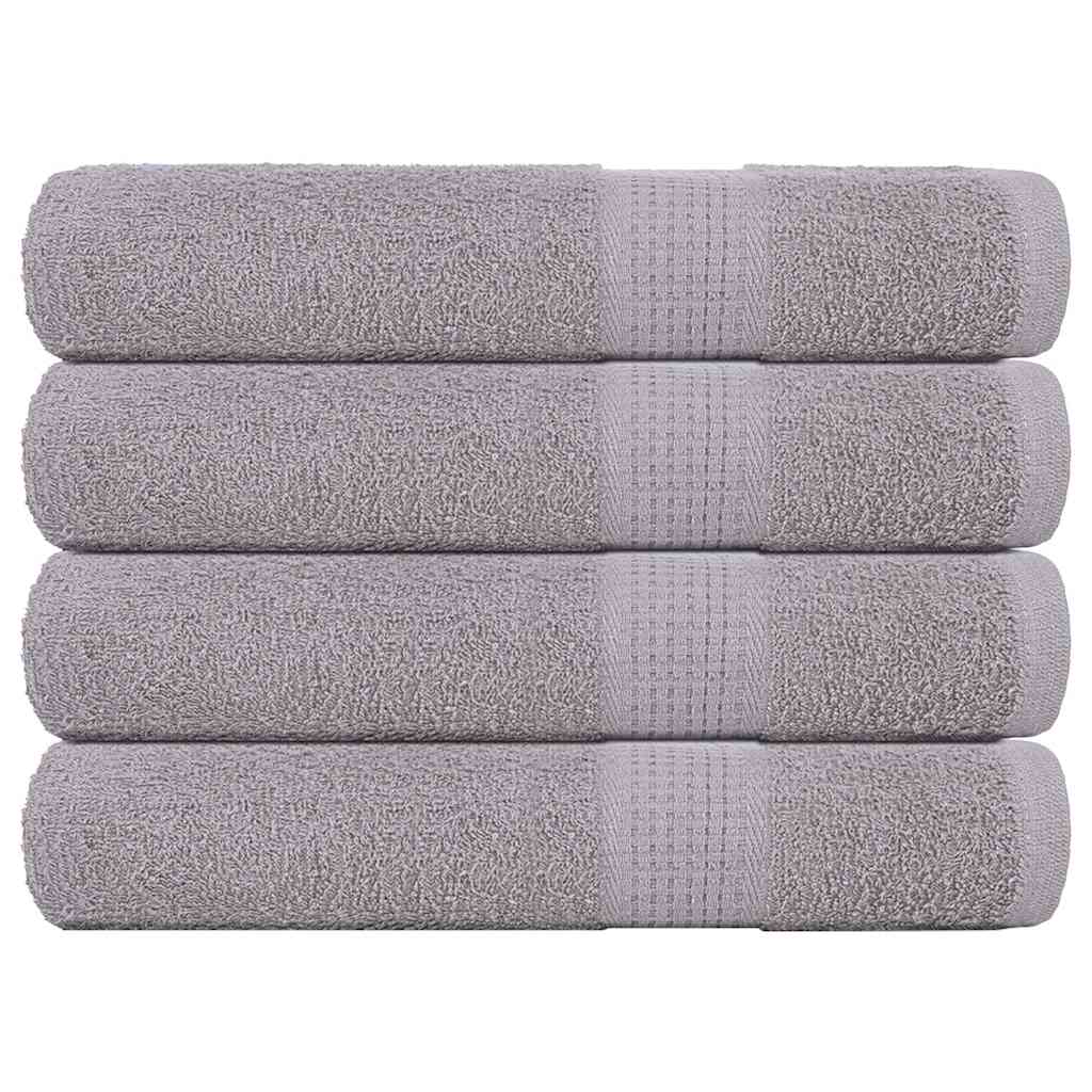 vidaXL Toallas 4 piezas gris 100x200 cm 360 g/m² 100% Algodón