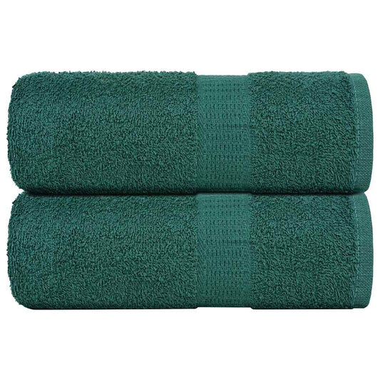 vidaXL Toallas de jabón 2 uds verde 30x30 cm 360 gsm 100% algodón